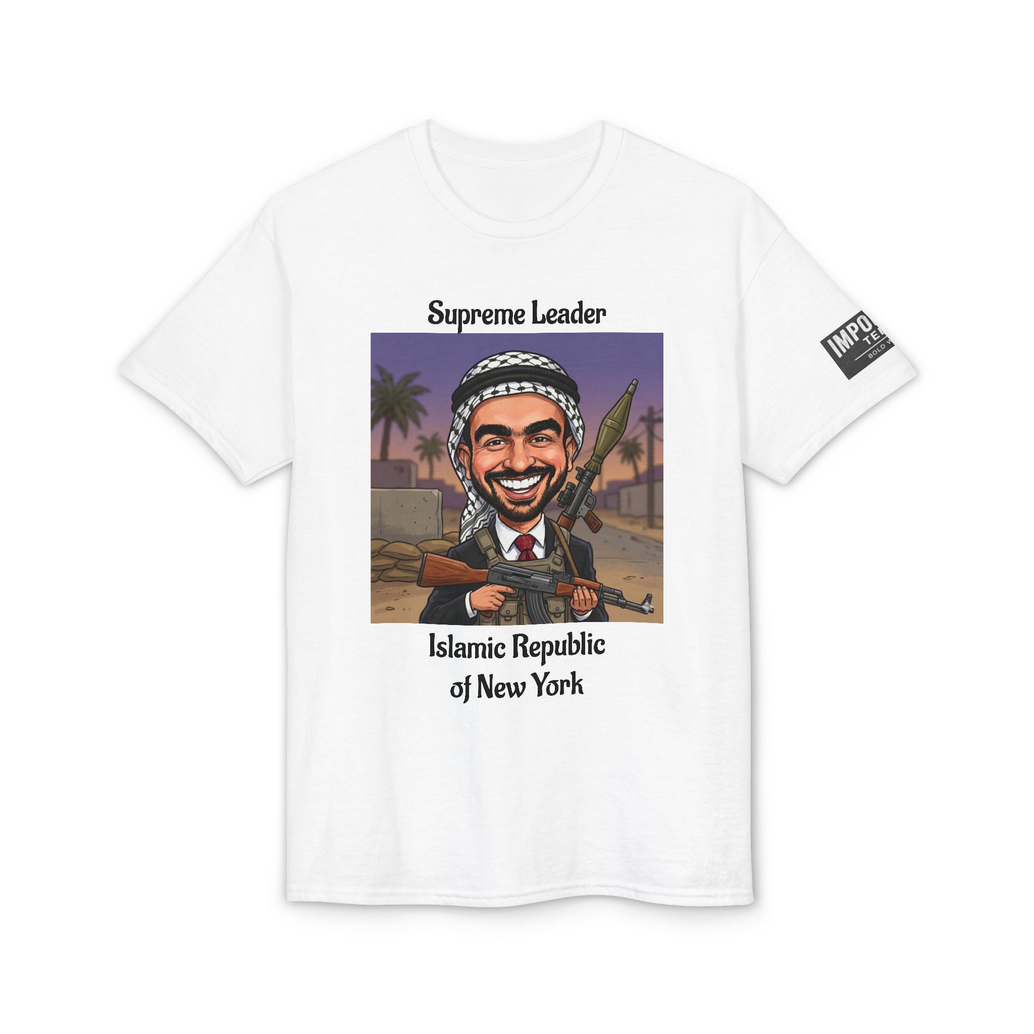 Political Satire T-Shirt — "Supreme Leader: Islamic Republic of New York"