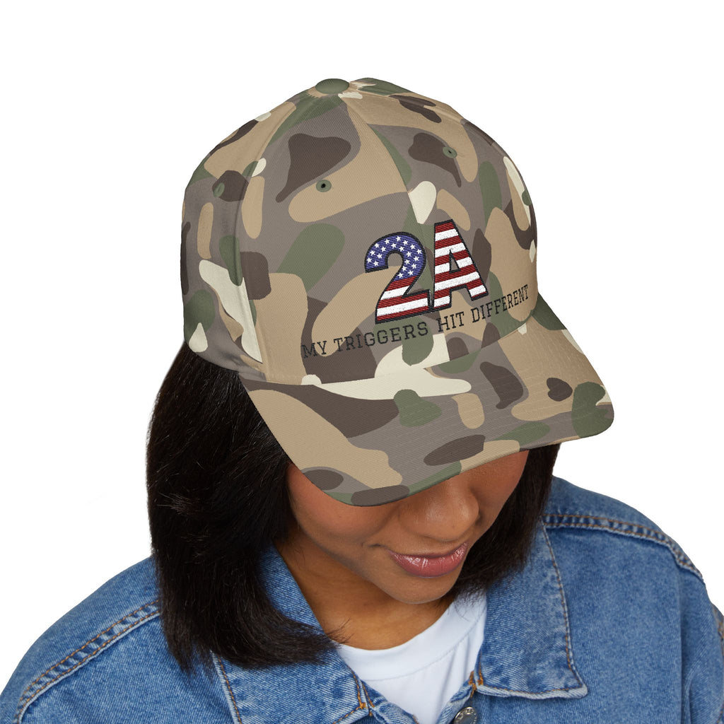 Baseball Cap - "2A My Triggers Hit Different" Embroidered Patriotic Second Amendment Hat