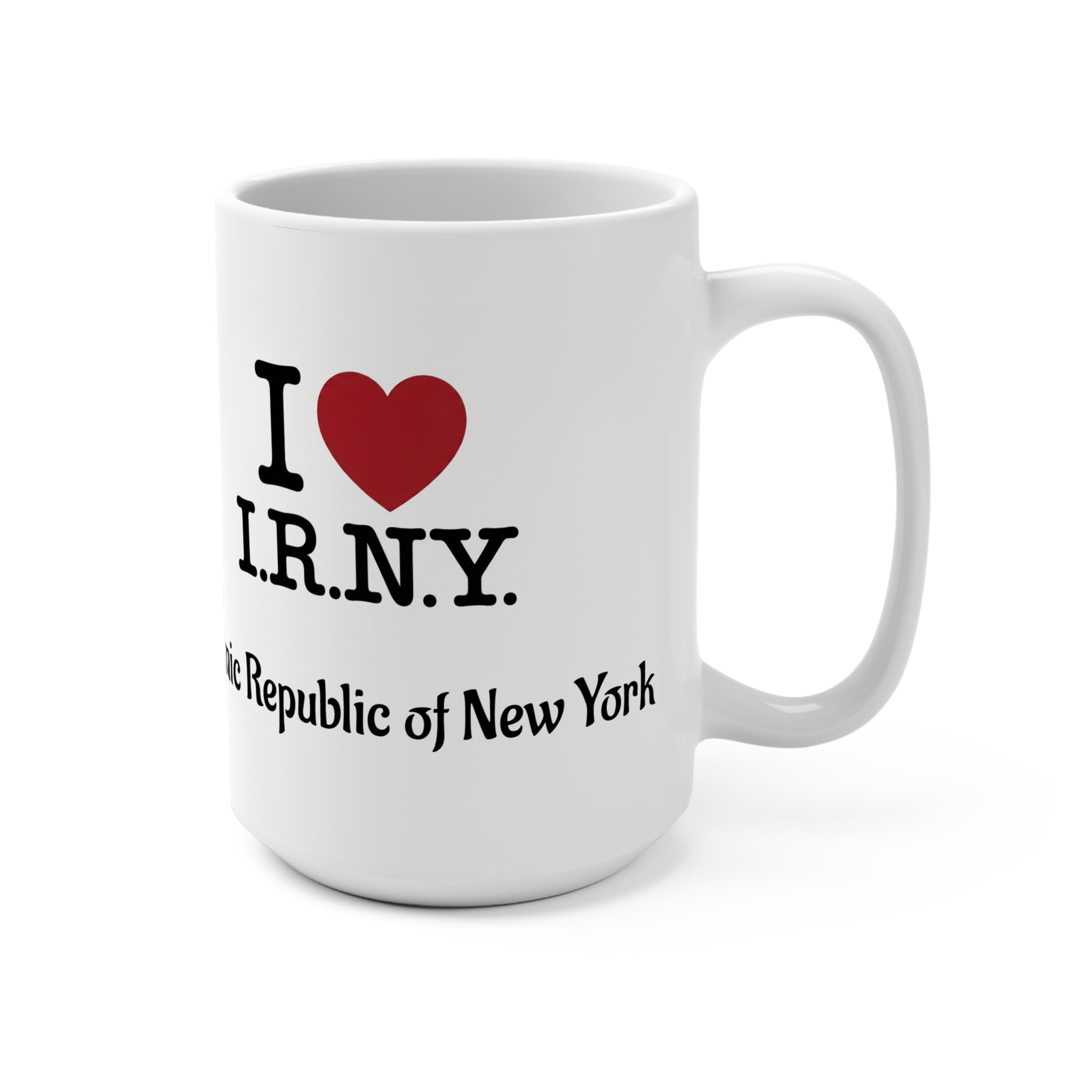 I  I.R.N.Y. Mug — Islamic Republic of New York 15oz Ceramic Coffee Cup