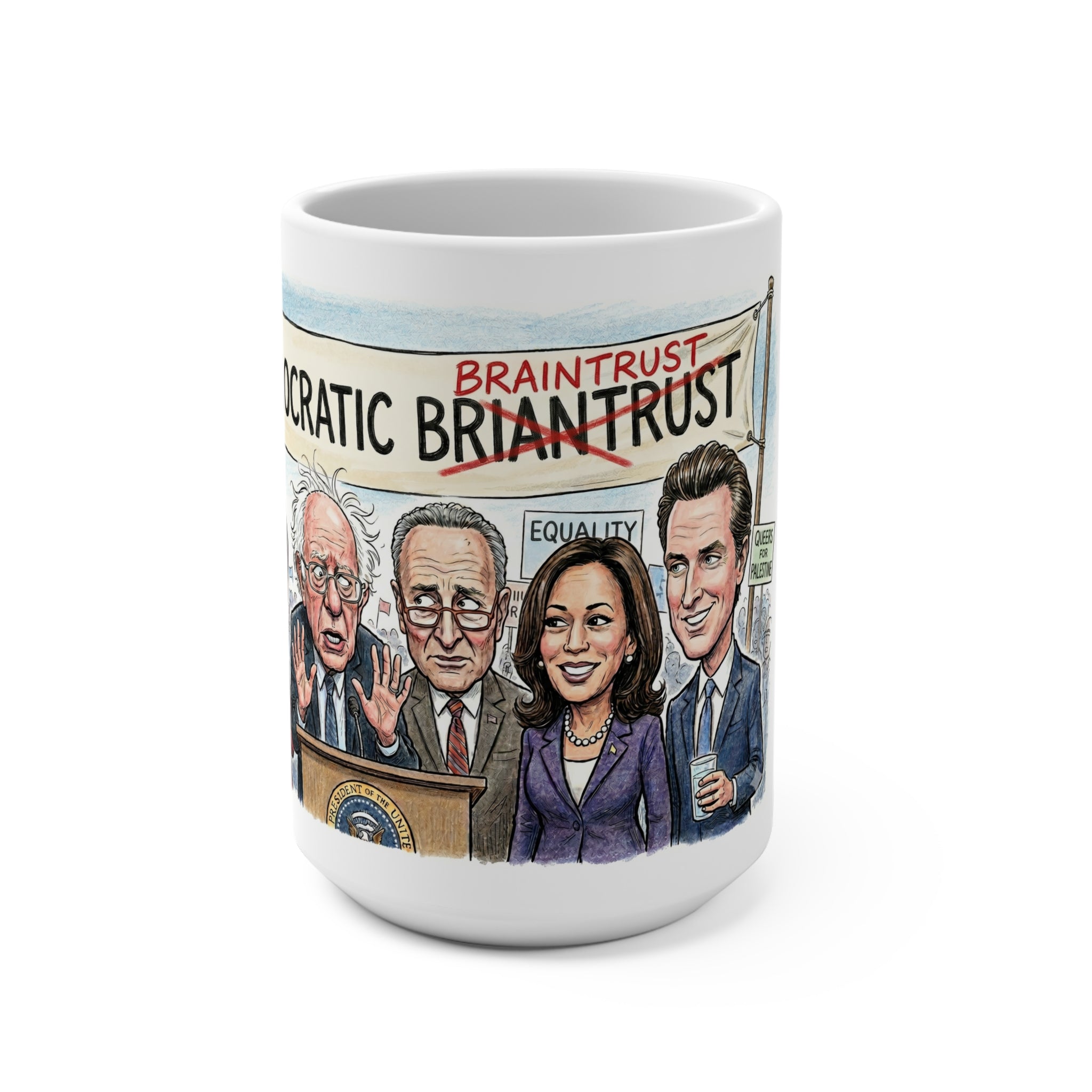 Dumbocrats - No Braincells - 15oz Ceramic Mug