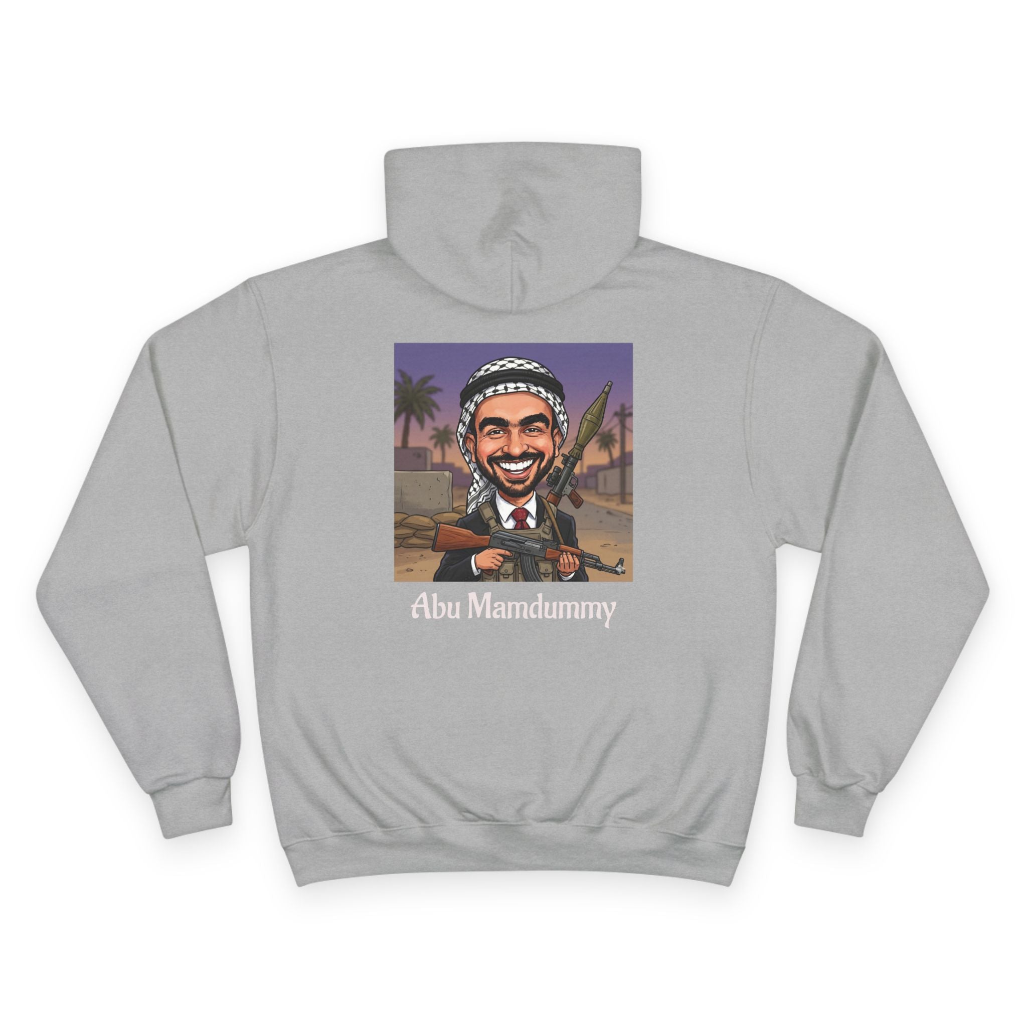 'Abu Mamdummy' Caricature & 'R.I.P New York City' Tombstone Design Graphic Hoodie