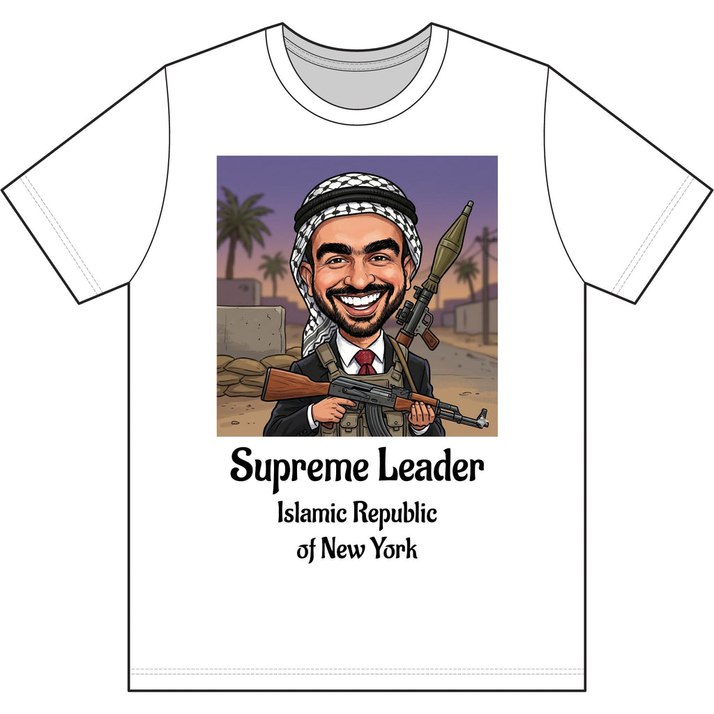 Graphic Tee — “Supreme Leader: Islamic Republic of New York” Caricature T-Shirt