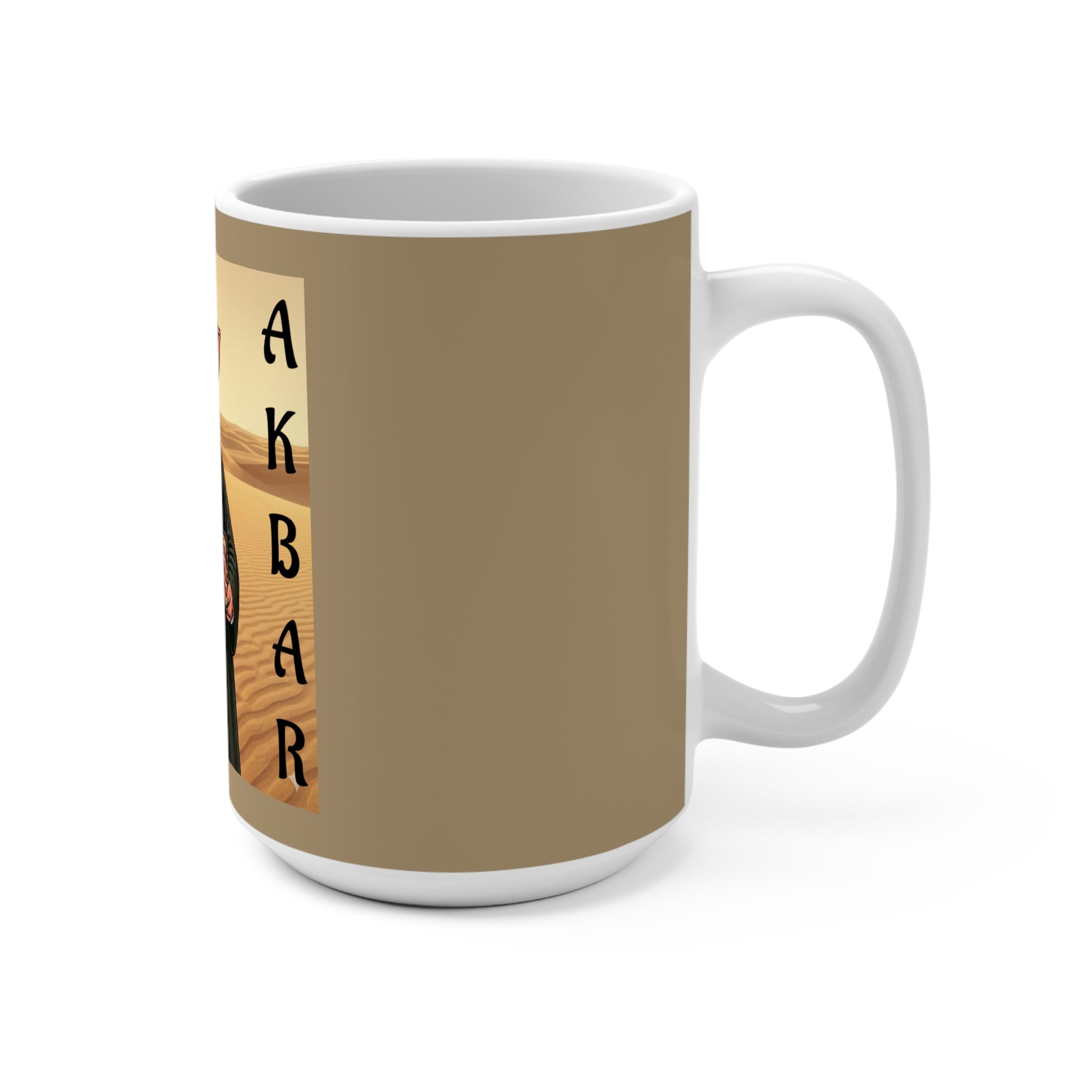 15oz Mug — Pig Imam Holding Bacon "Bacon Akbar" Coffee Cup