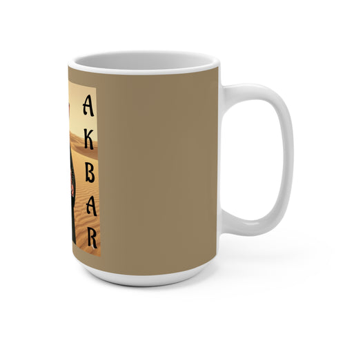 15oz Mug — Pig Imam Holding Bacon "Bacon Akbar" Coffee Cup