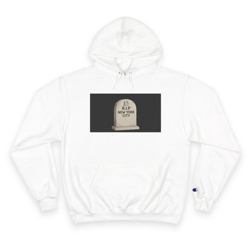 'Abu Mamdummy' Caricature & 'R.I.P New York City' Tombstone Design Graphic Hoodie